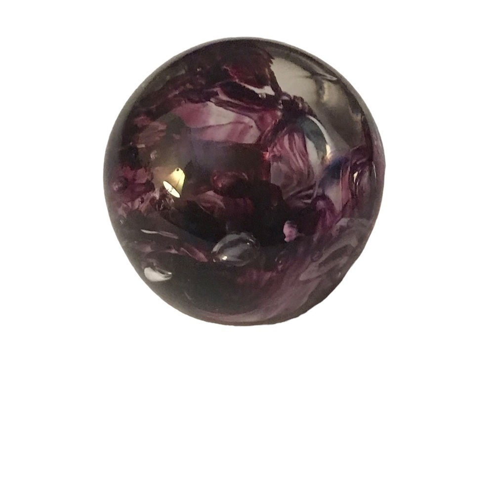 Purple swirl paperweight